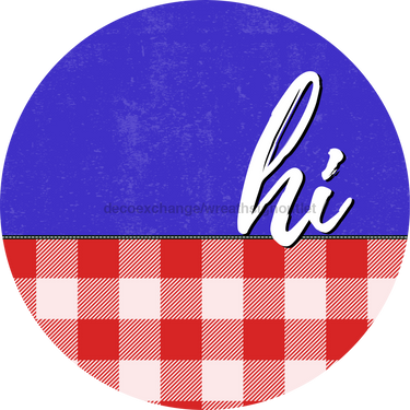 Patriotic Door Hanger Hi Dco - 01523 - Dh 18’ Round Wood